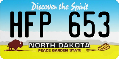 ND license plate HFP653