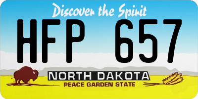 ND license plate HFP657