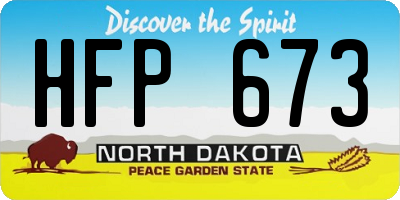ND license plate HFP673