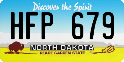 ND license plate HFP679