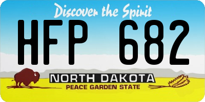ND license plate HFP682