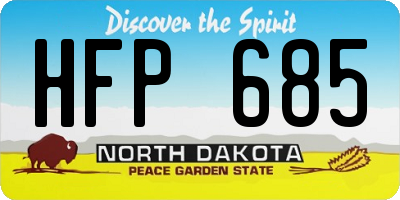ND license plate HFP685