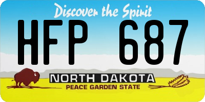 ND license plate HFP687