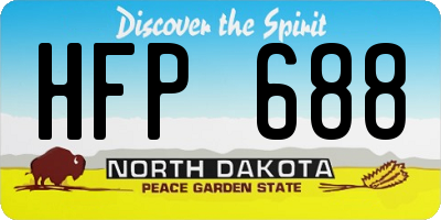 ND license plate HFP688
