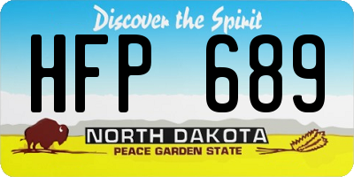 ND license plate HFP689