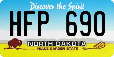 ND license plate HFP690