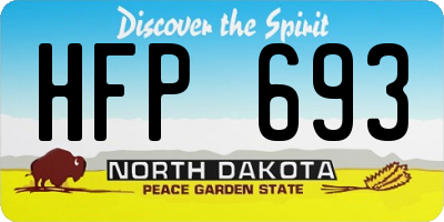 ND license plate HFP693