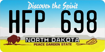 ND license plate HFP698