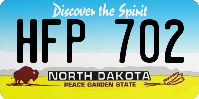 ND license plate HFP702