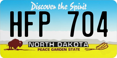 ND license plate HFP704