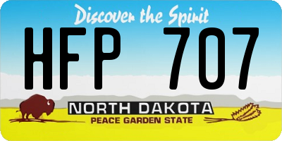 ND license plate HFP707