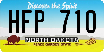 ND license plate HFP710