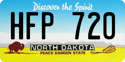 ND license plate HFP720