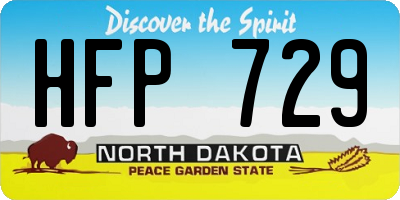 ND license plate HFP729