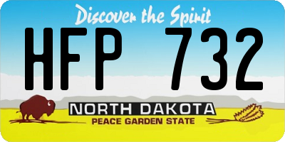 ND license plate HFP732