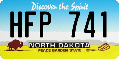 ND license plate HFP741