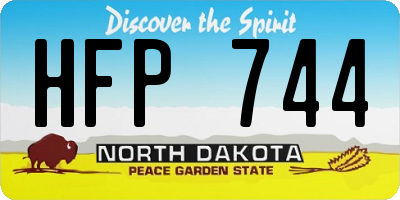 ND license plate HFP744