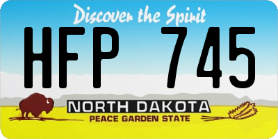 ND license plate HFP745
