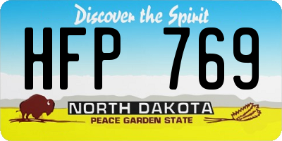 ND license plate HFP769