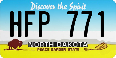 ND license plate HFP771