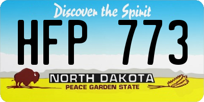 ND license plate HFP773