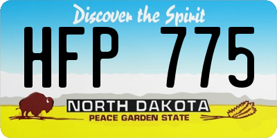 ND license plate HFP775