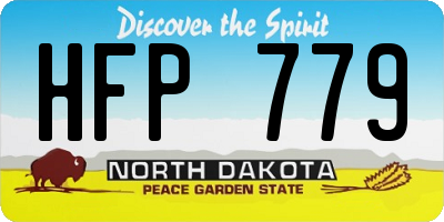 ND license plate HFP779