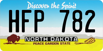 ND license plate HFP782