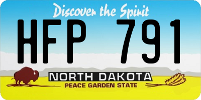 ND license plate HFP791
