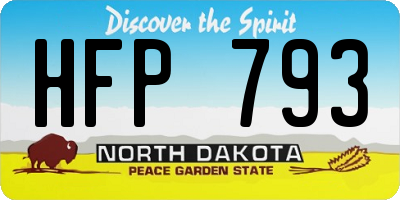 ND license plate HFP793