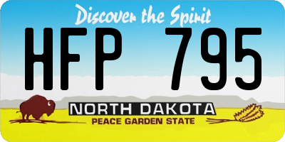 ND license plate HFP795