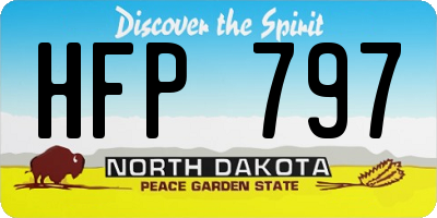 ND license plate HFP797