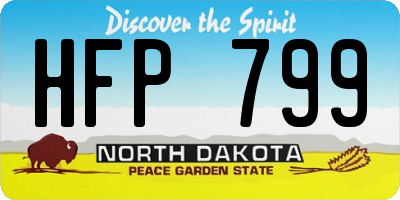 ND license plate HFP799