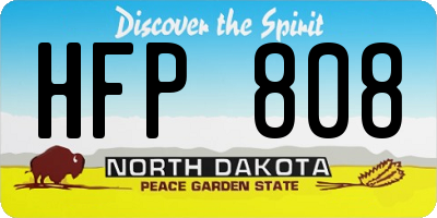 ND license plate HFP808