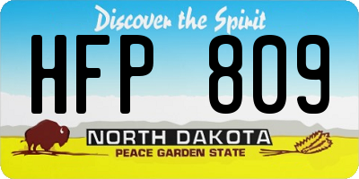 ND license plate HFP809