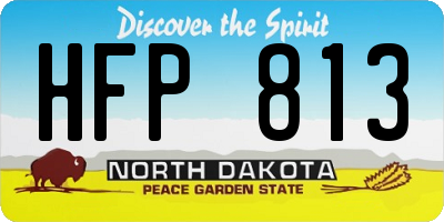 ND license plate HFP813
