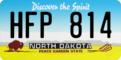ND license plate HFP814