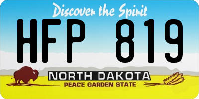 ND license plate HFP819