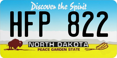 ND license plate HFP822