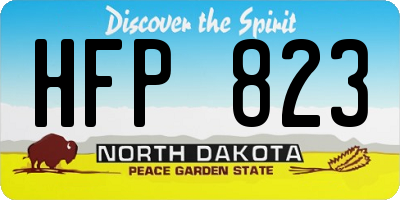 ND license plate HFP823