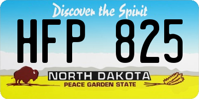 ND license plate HFP825