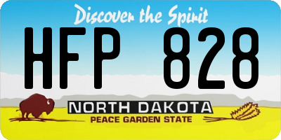 ND license plate HFP828