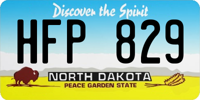 ND license plate HFP829