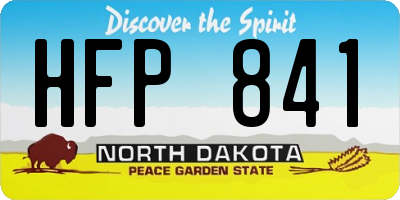 ND license plate HFP841