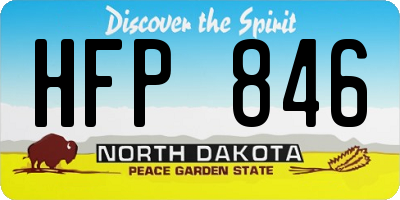 ND license plate HFP846
