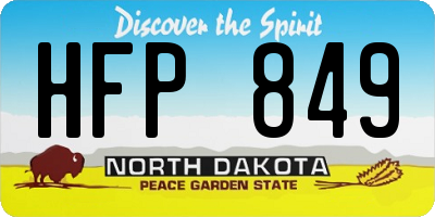 ND license plate HFP849