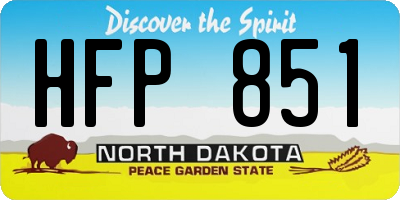 ND license plate HFP851