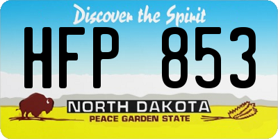 ND license plate HFP853