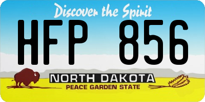 ND license plate HFP856