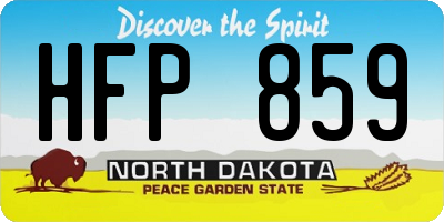 ND license plate HFP859